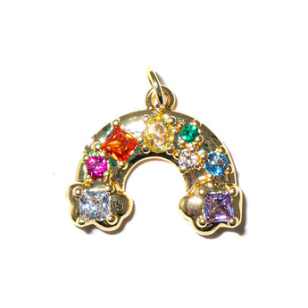 18K Gold Love & Luck Rainbow Charm