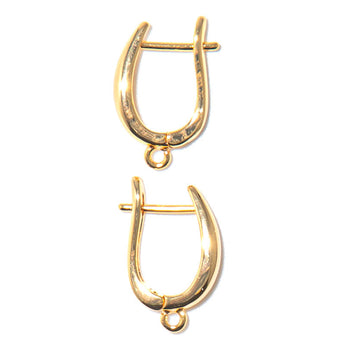 18K Gold Elegant Droplet Earring Findings