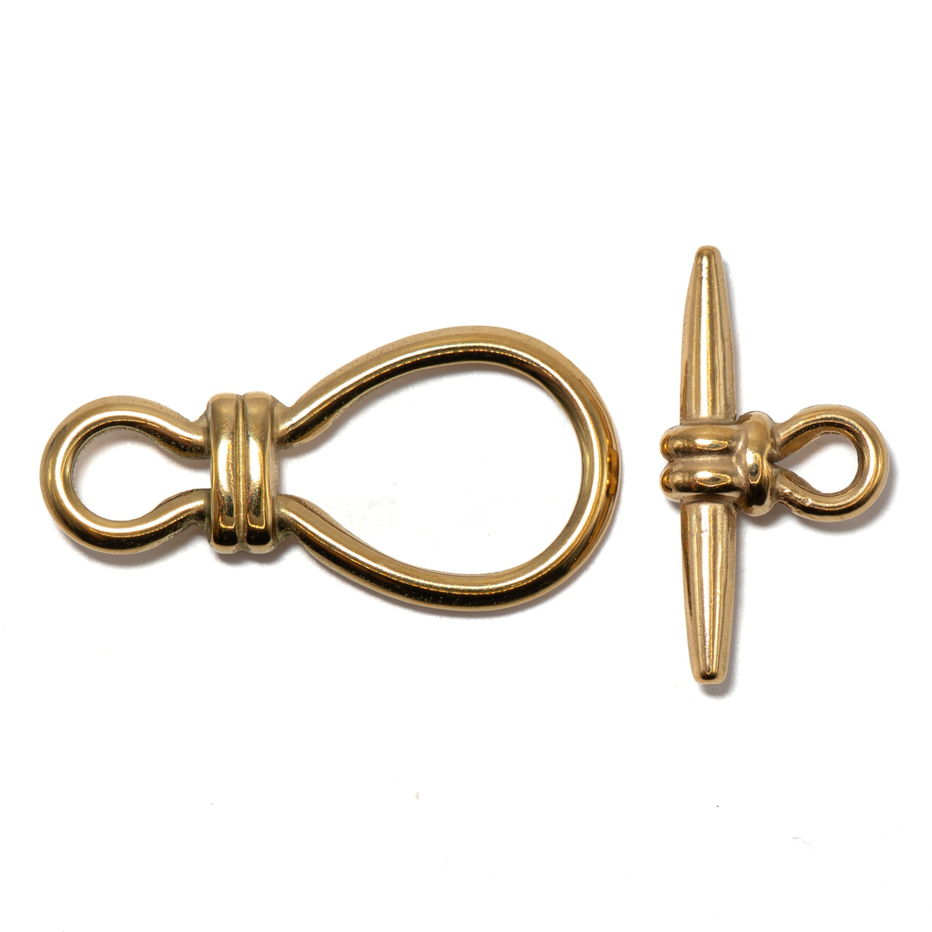 18K Gold Plated Bulb Toggle Clasp