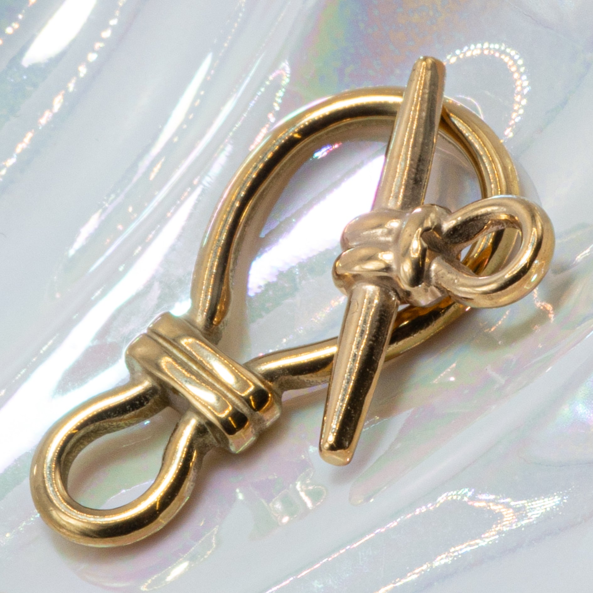 18K Gold Plated Bulb Toggle Clasp