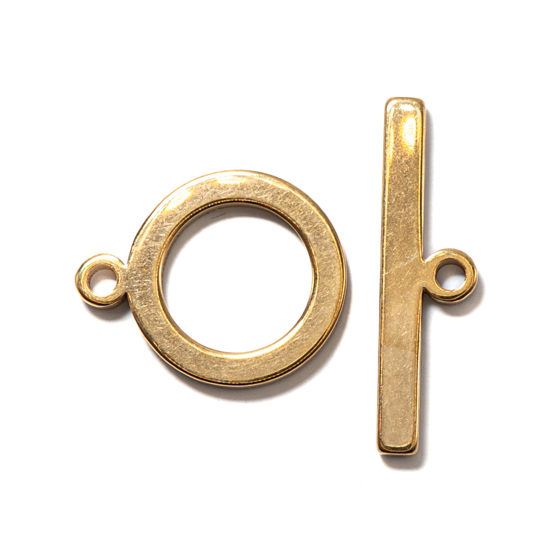 18K Gold Plated Stainless Steel Flat Toggle Clasp