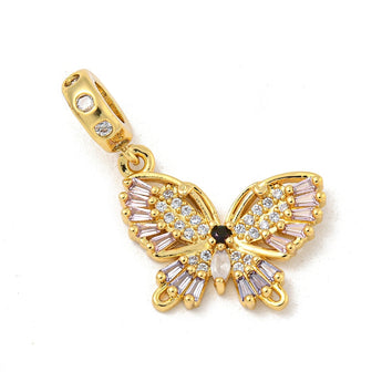 18K Gold & Sparkle Butterfly Large Hole Charm