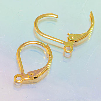18K Gold Surgical Steel Leverback Earring Findings