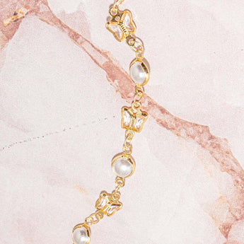 18K Gold & Pearls Chain in Butterfly Dreams