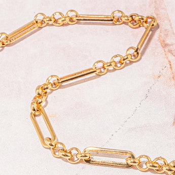 18K Gold Rolo Paperclip Metal Chain