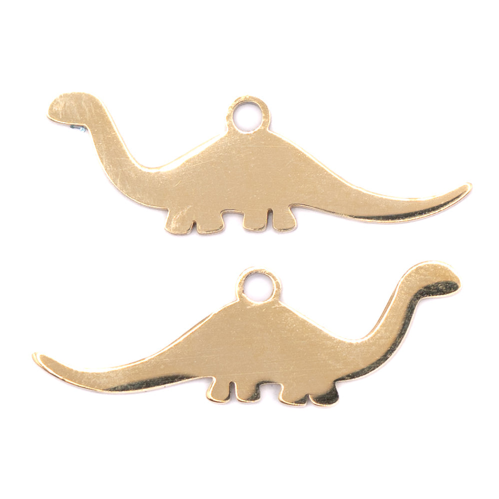 304 Stainless Steel Apatosaurus Mini Charm Pair