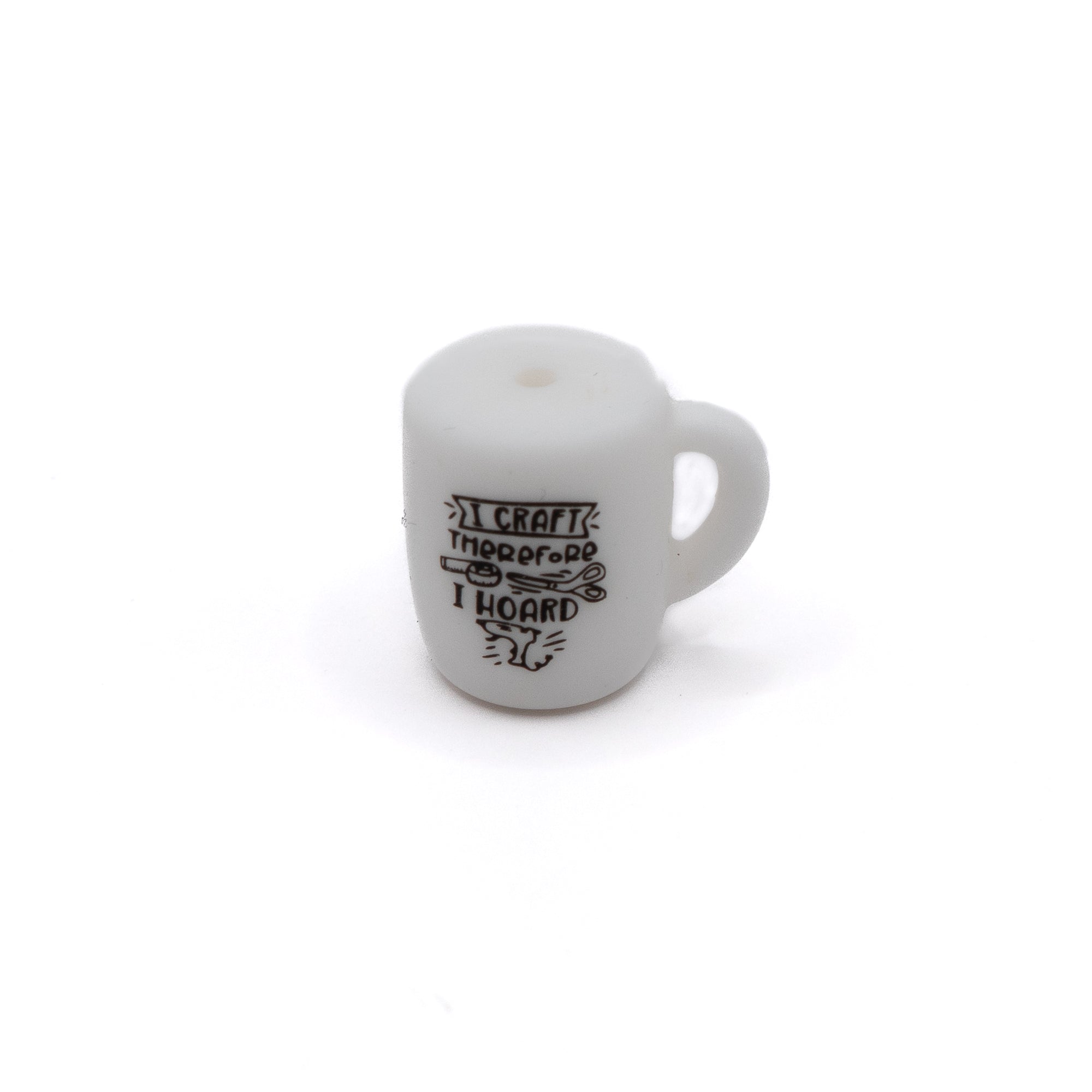 3D Coffee Mug Silicone Focal Bead
