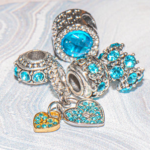 Large Hole Bead Set in Teal Me You Love Me