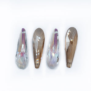 Faceted Glass Teardrop Pendant