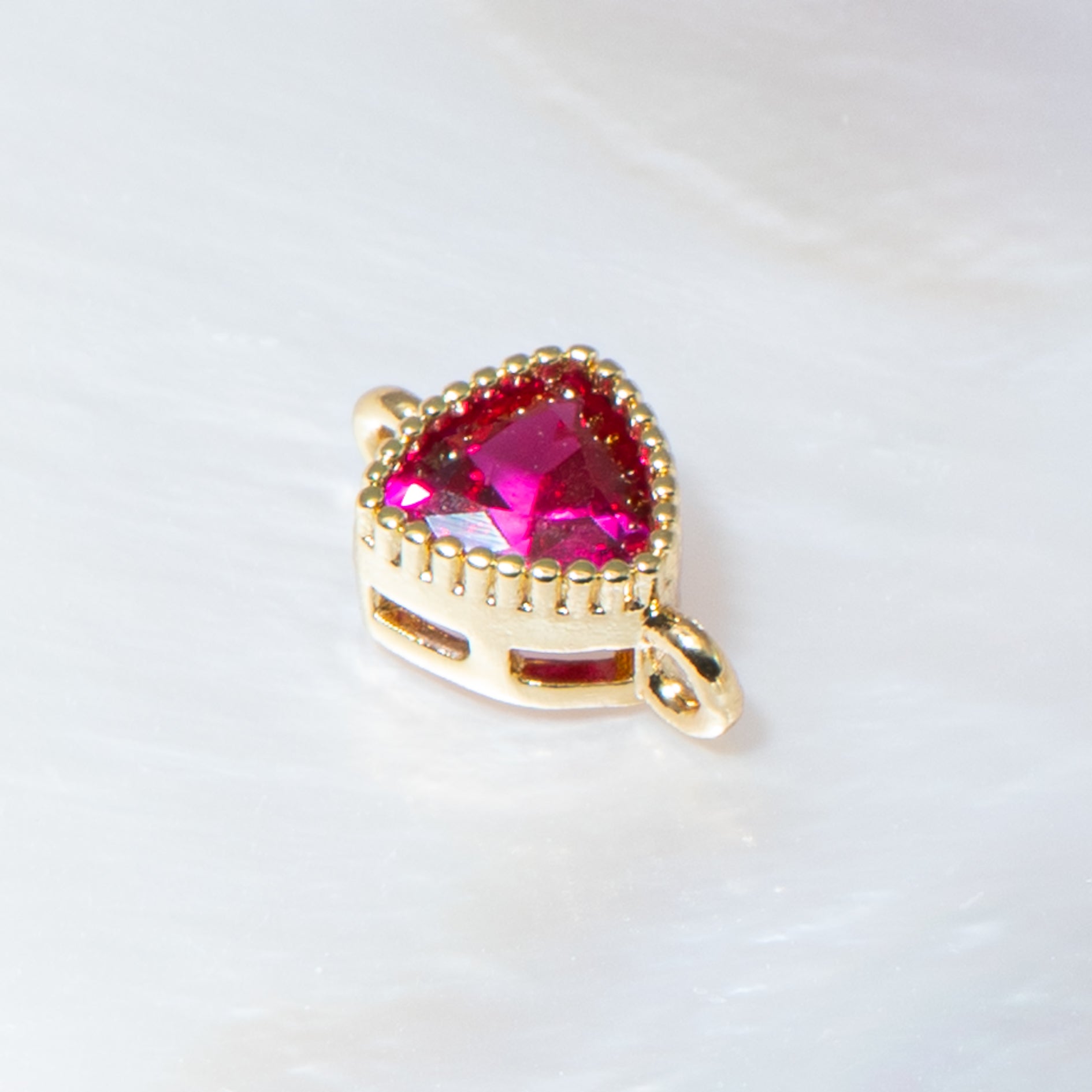 18K Gold Cubic Zirconia Mini Links