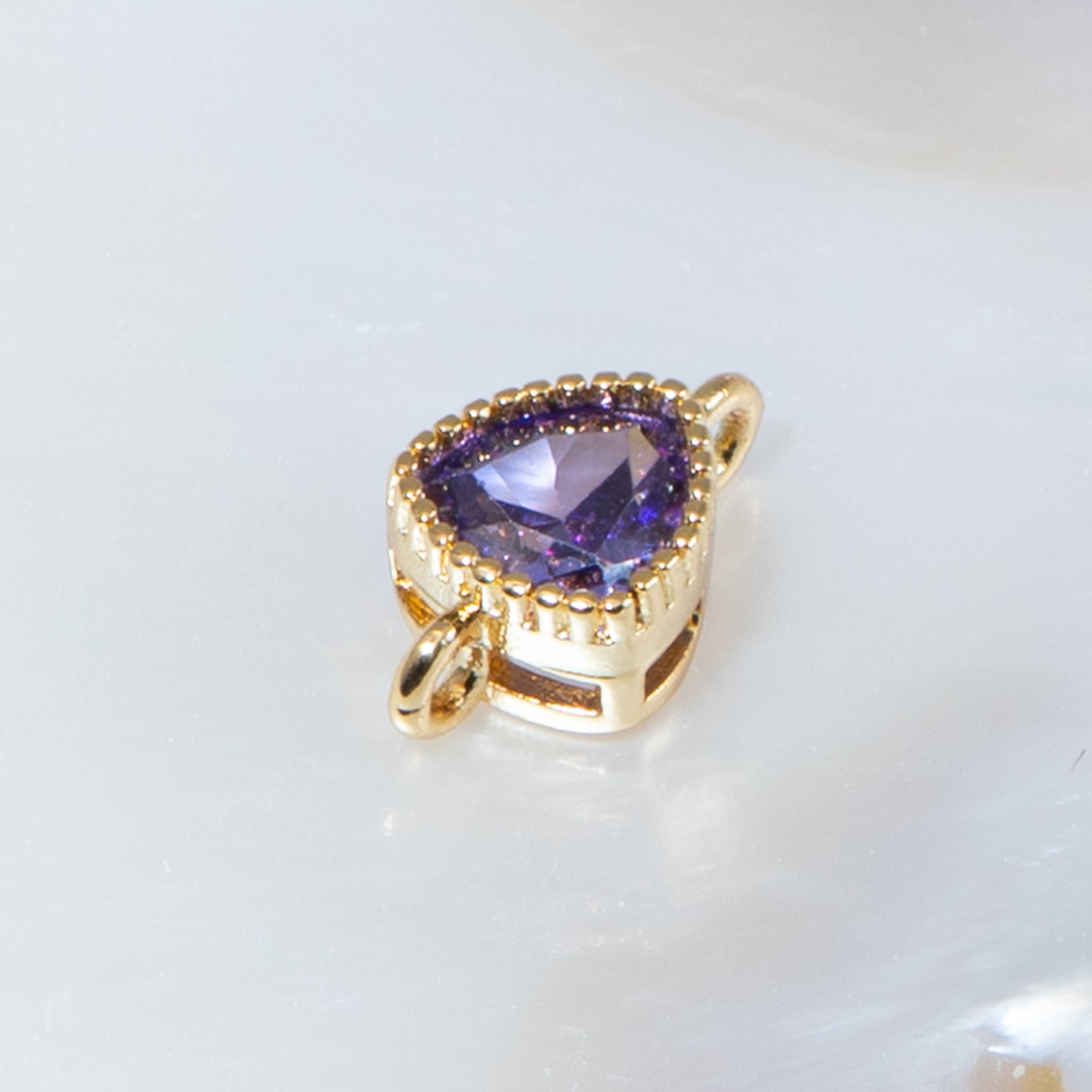 18K Gold Cubic Zirconia Mini Links