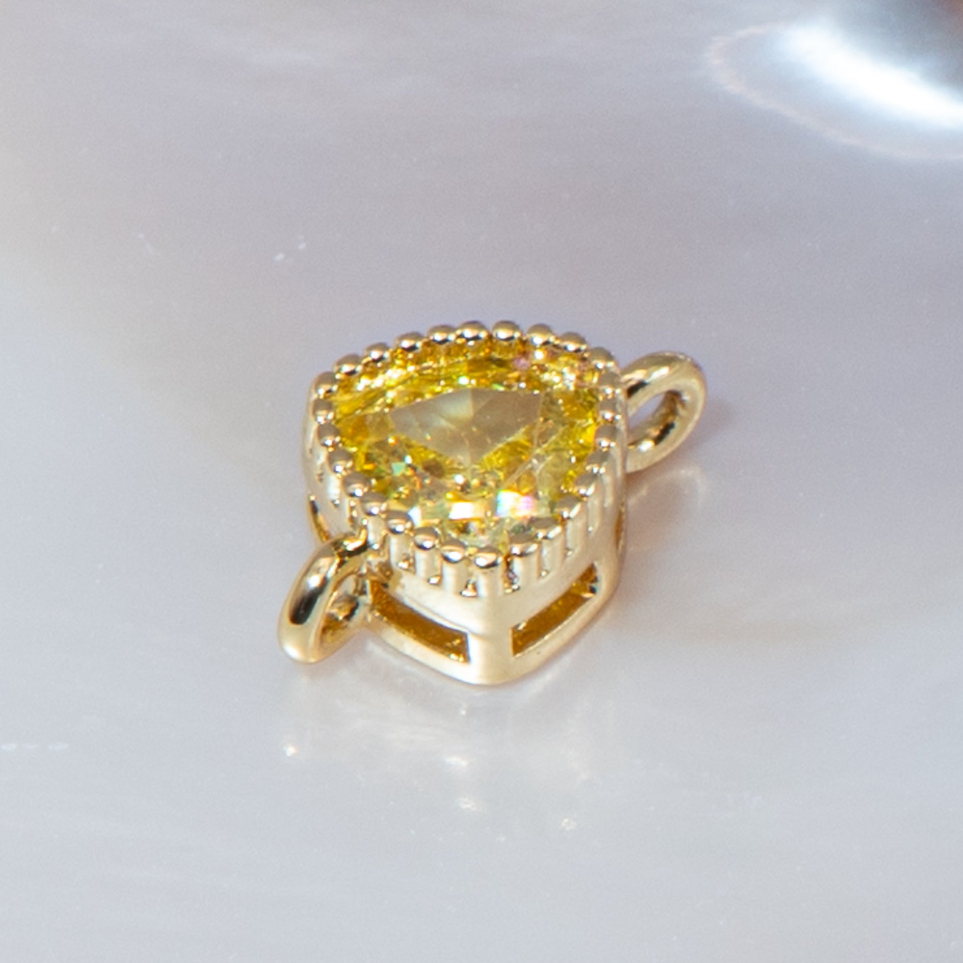 18K Gold Cubic Zirconia Mini Links