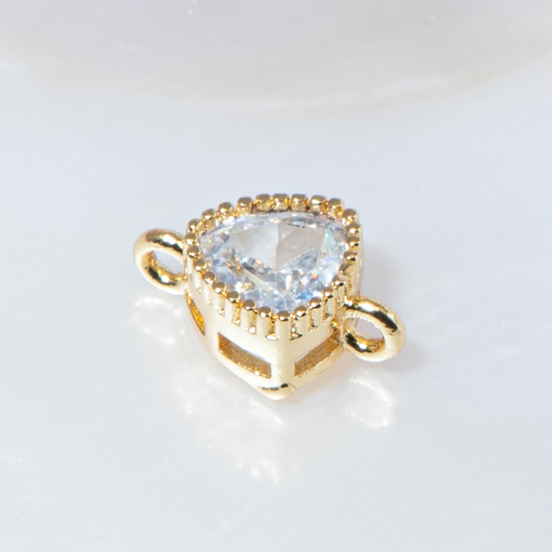 18K Gold Cubic Zirconia Mini Links