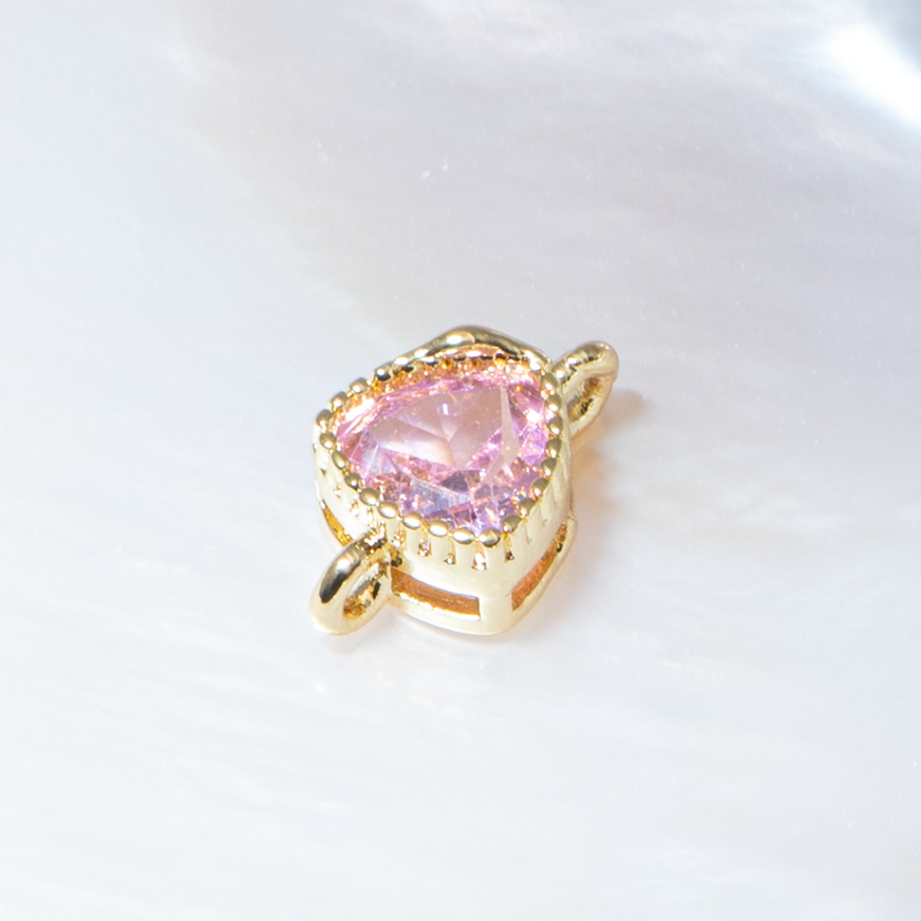 18K Gold Cubic Zirconia Mini Links