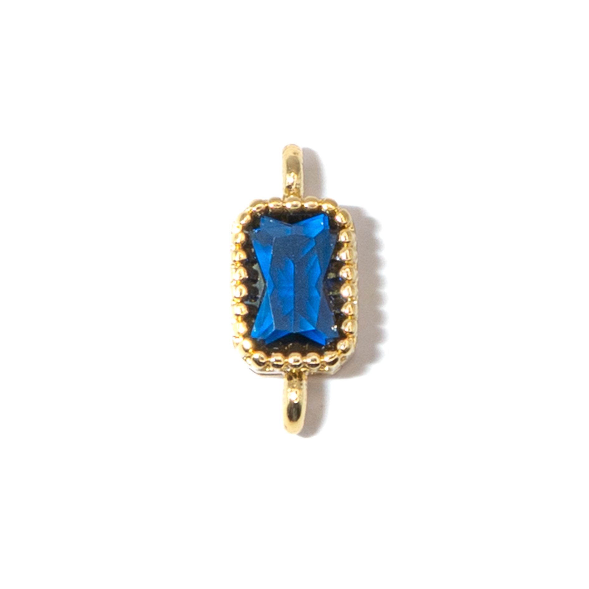 18K Gold Cubic Zirconia Rectangle Connectors