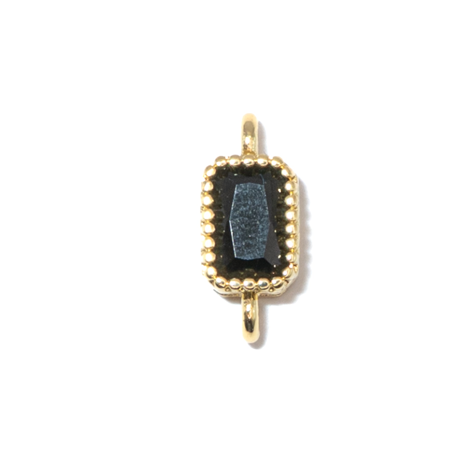 18K Gold Cubic Zirconia Rectangle Connectors