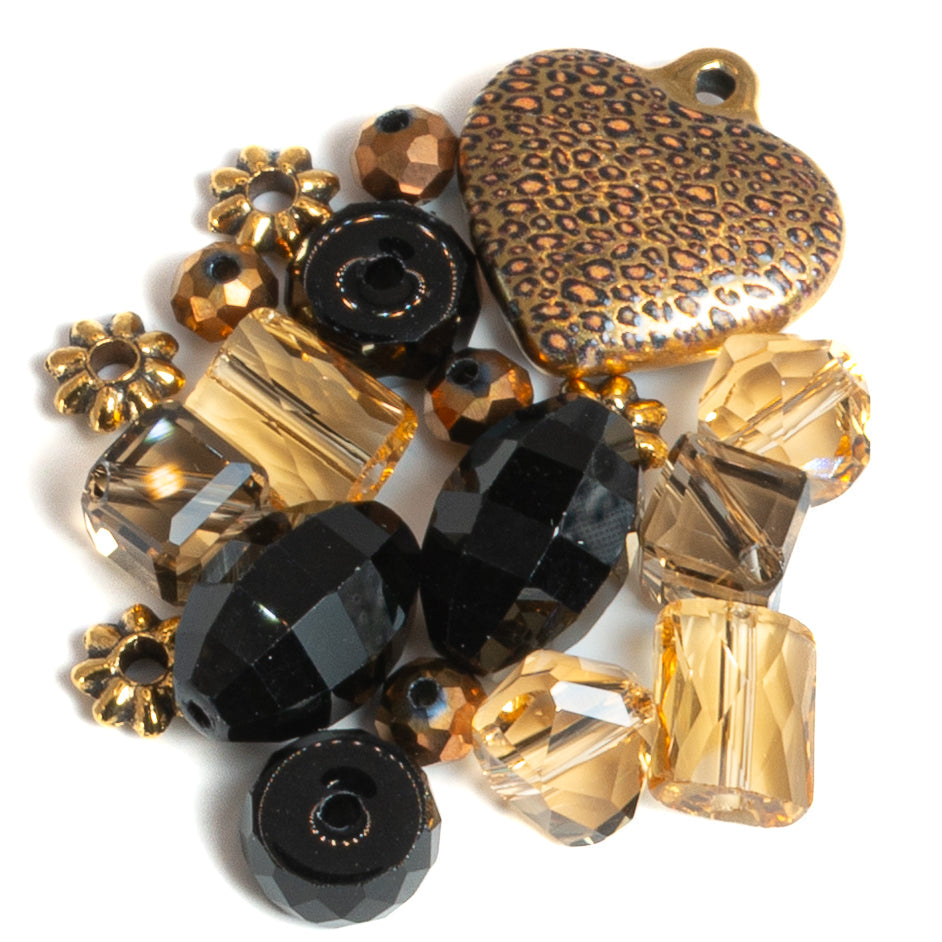 Bite Size Bead Mix in Cheetah's Heart