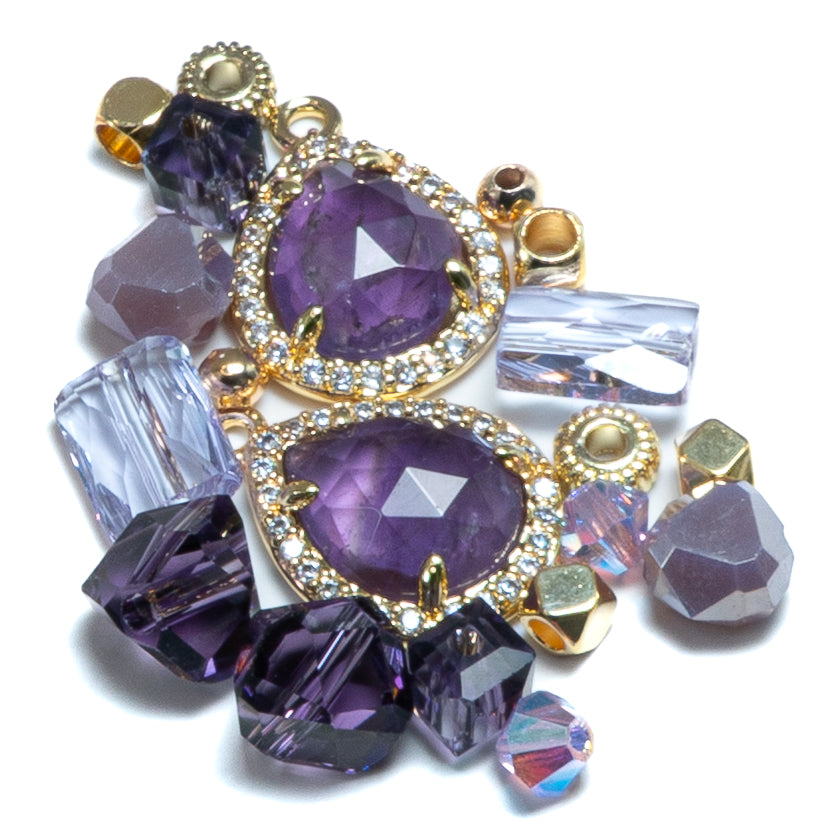 Bite Size Bead Mix in Amethyst Queen