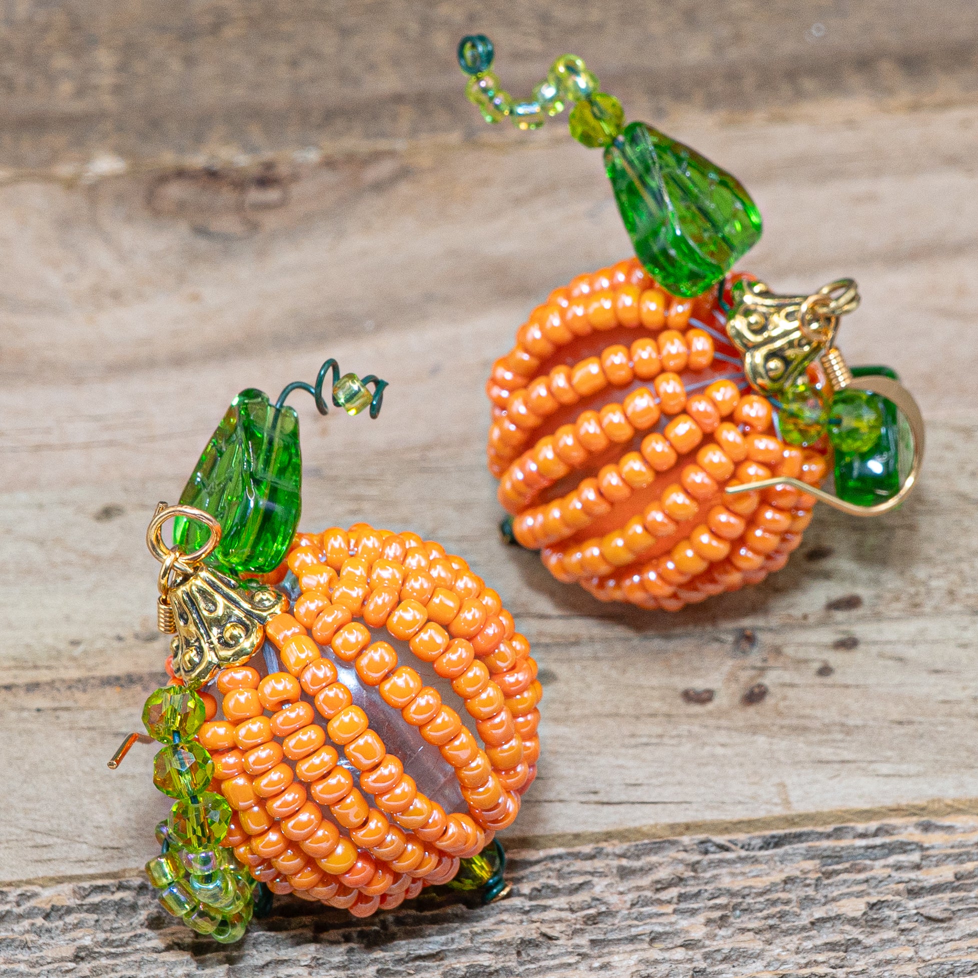 Pumpkin Earring Bead Kit