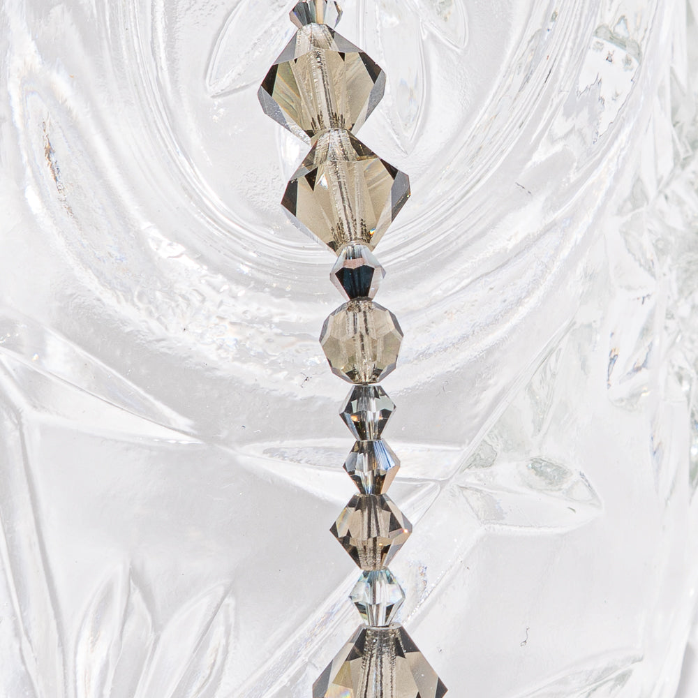 Preciosa Bead Strand in Smoky Grey