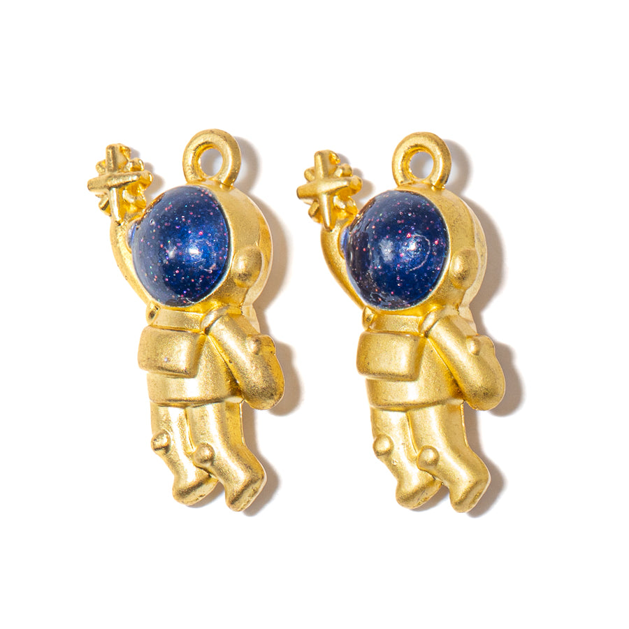 Alloy Charm Pair in Space Walk
