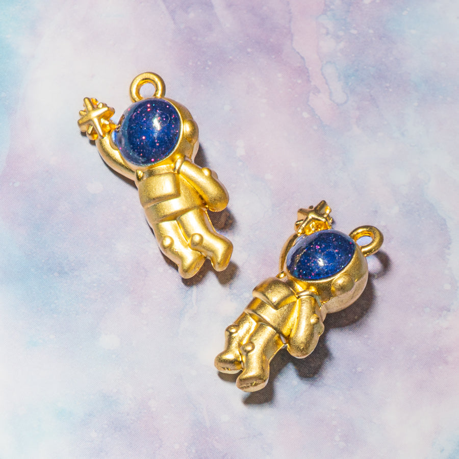 Alloy Charm Pair in Space Walk