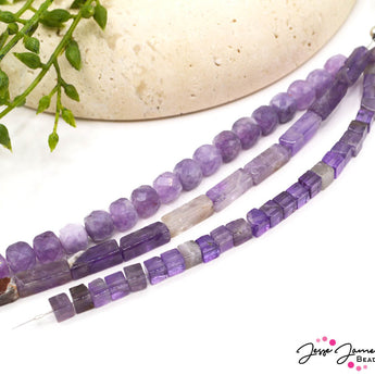 Ombré Trio Bead Strands in Amethyst Mist