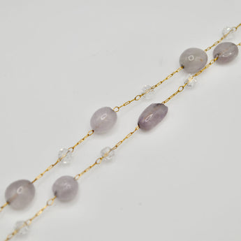 Stone Chain in Amethyst Dreams
