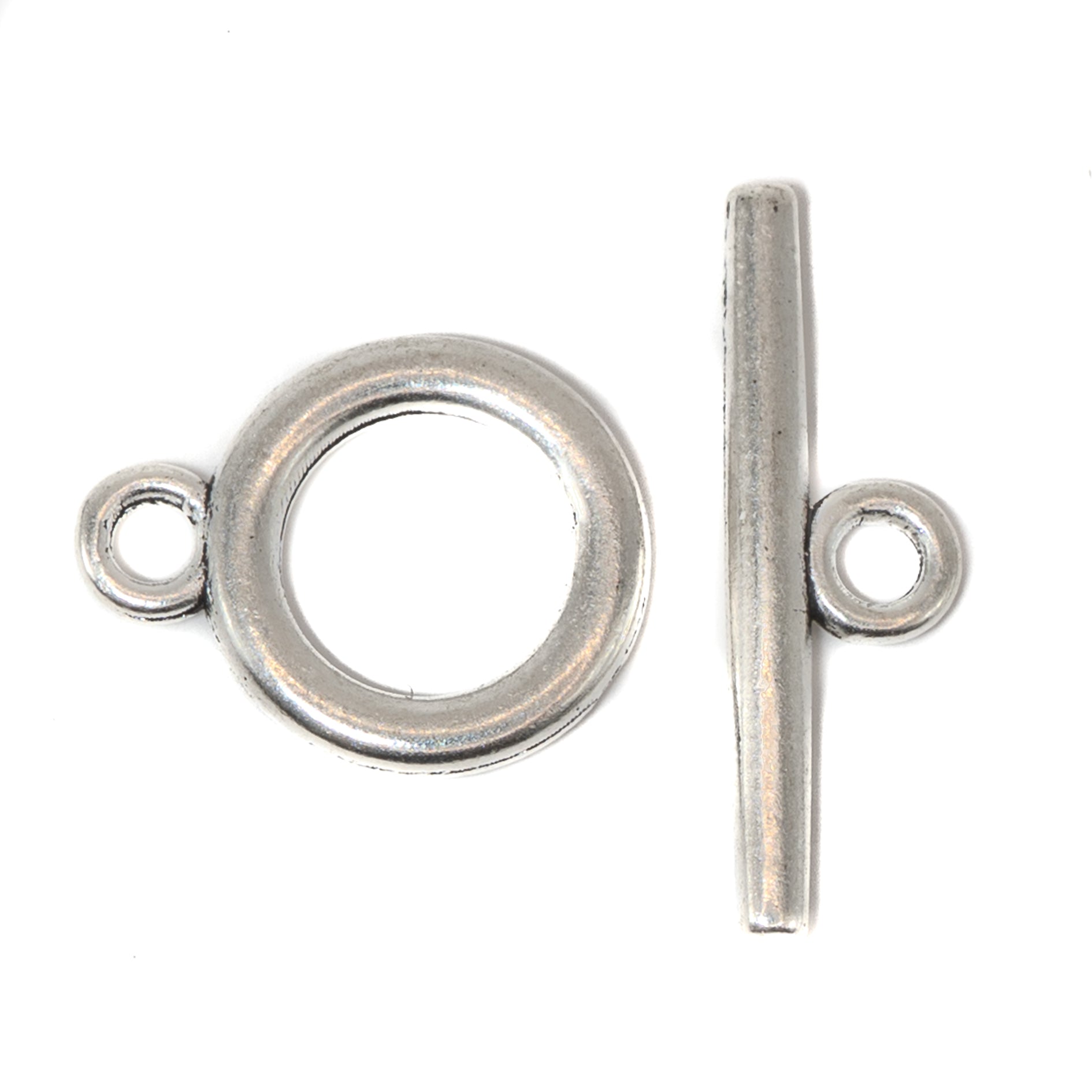 Antique Flat Silver Toggle Clasp