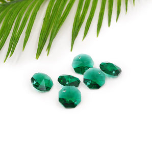 Imitation Austrian Glass Connector Set in Emerald