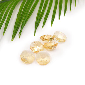 Imitation Austrian Glass Connector Set in Vanilla Creme