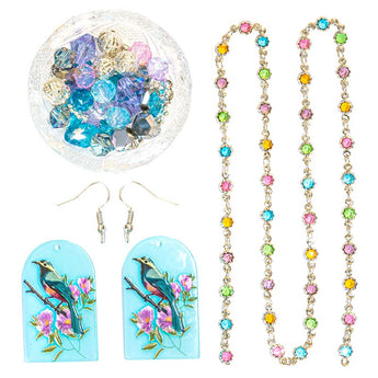 Bead Mix & Chain Bundle in Morning Songbirds ft. Austrian Crystal