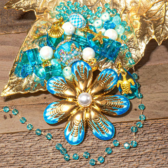 Bead Mix & Chain Bundle In Sea Turtle's Underwater Garden