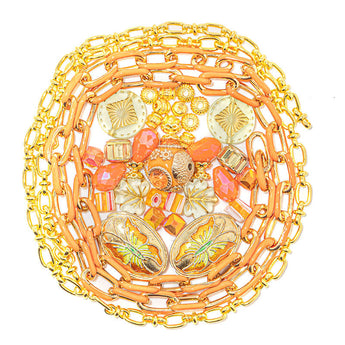 Bead Mix & Chain in Orange Burst