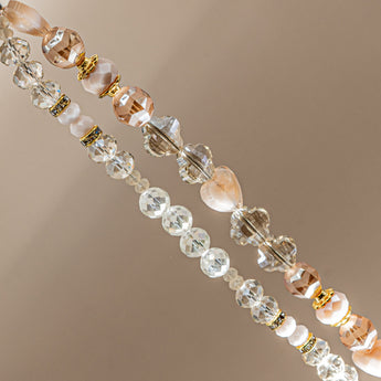 Bead Strand Duo in Champagne Hearts