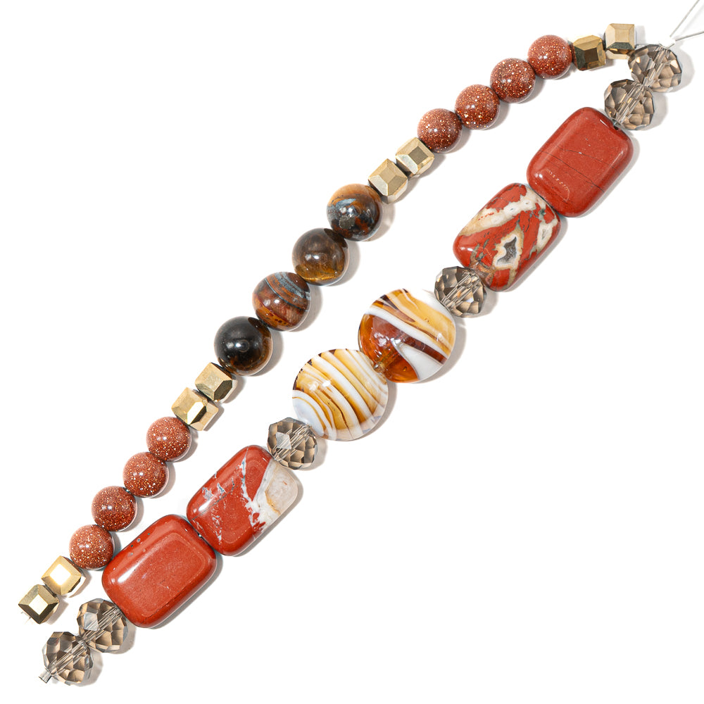 Bead Strand Duo in Cinnamon Apple