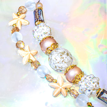 Glass Bead Strand Duo in Coastal Sandbar