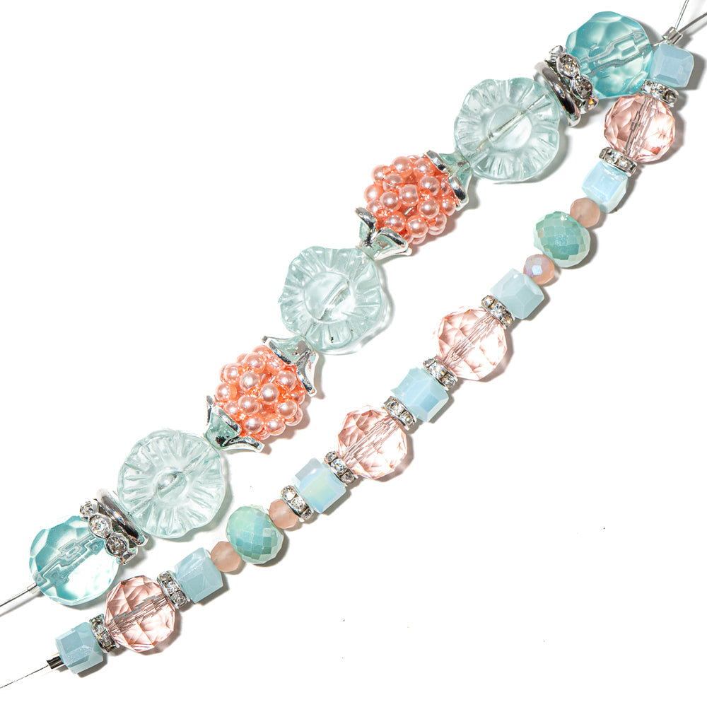 Bead Strand Duo in Cotton Candy Fields