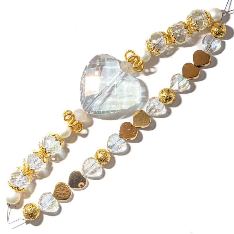 Bead Strand Duo in Hearts of Gold