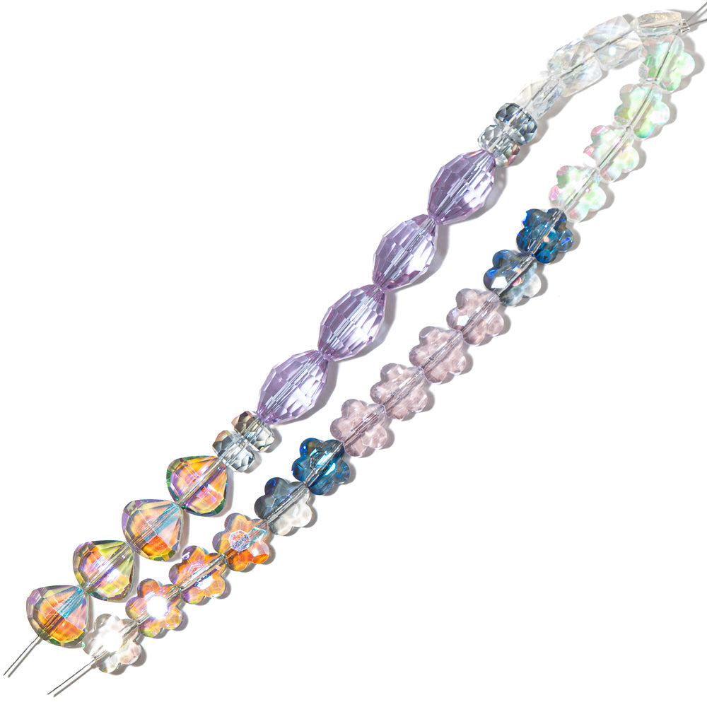 Bead Strand Duo in Lavender Plumes