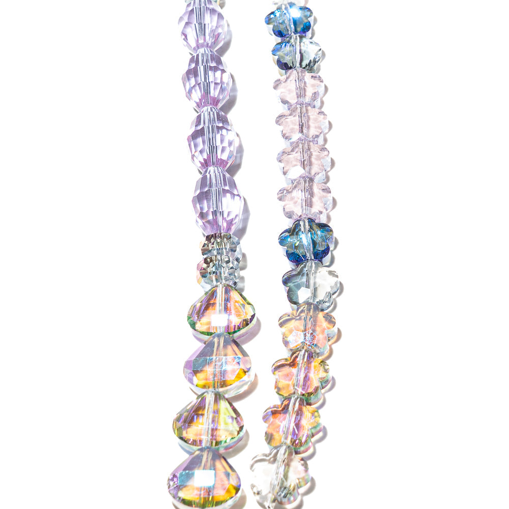 Bead Strand Duo in Lavender Plumes