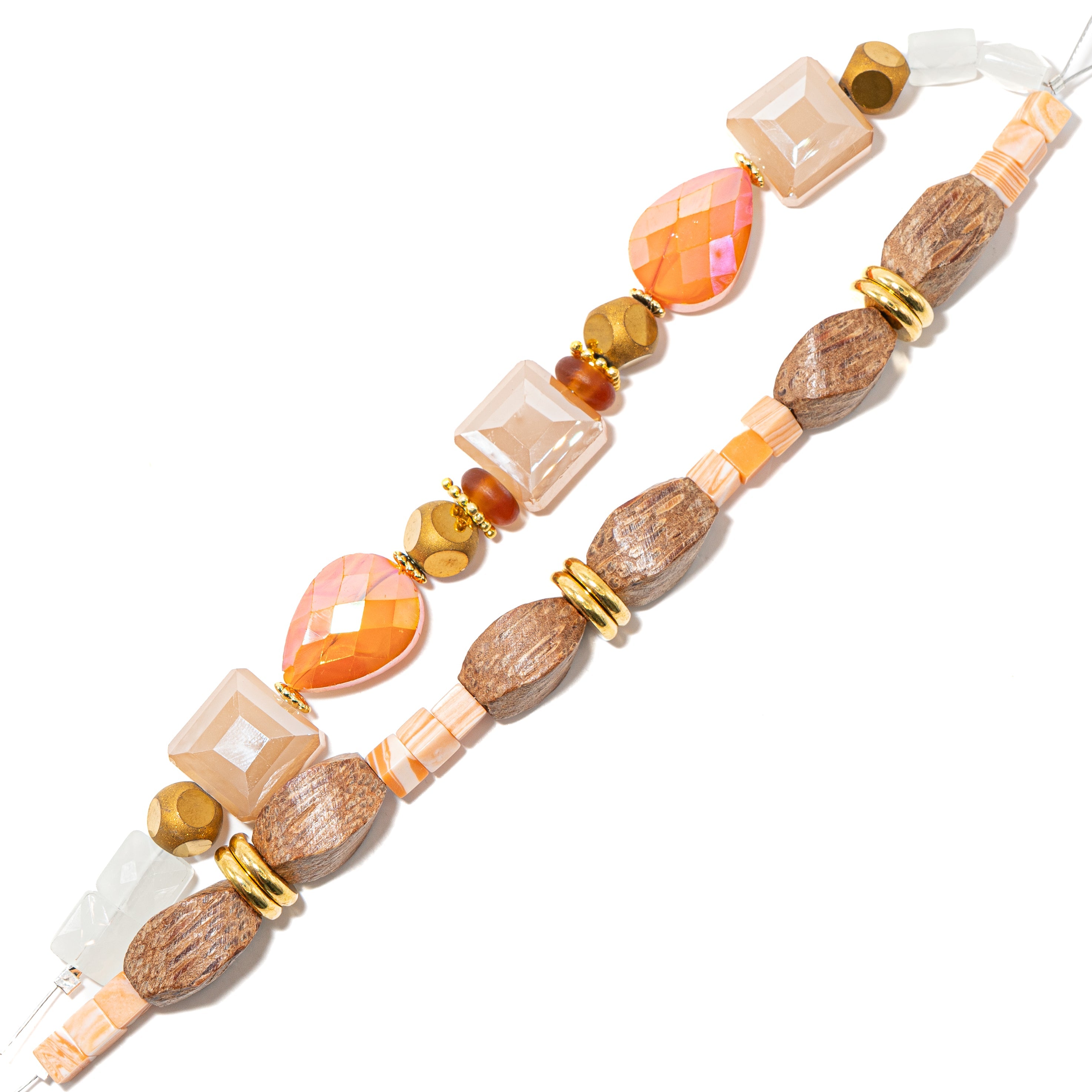 Bead Strand Duo in Pumpkin Spice Latte