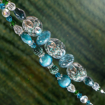 Holiday Boho Bead Strand Duo in Winter In The Woods
