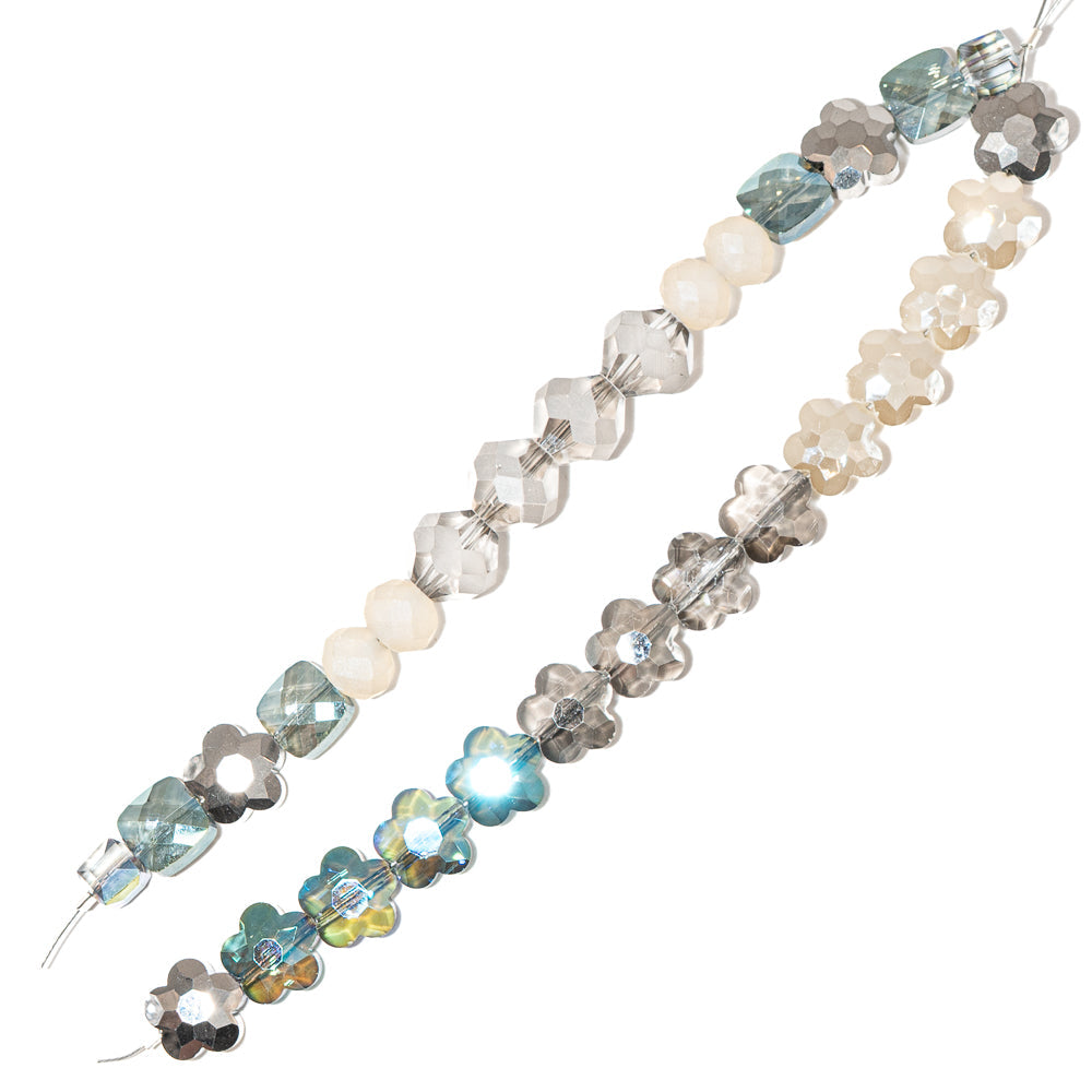 Bead Strand Duo in Winter Ivy