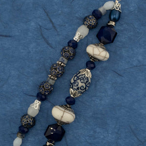 Ceramic Bead Strand Duo in Underwater Tides
