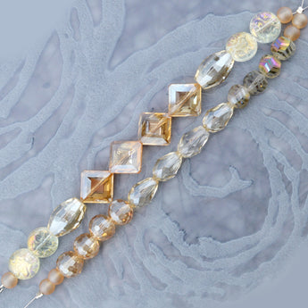 Bead Strand Glass Duo in Classic Sand Tan