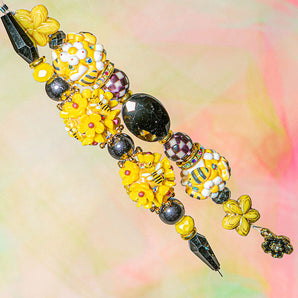 Boho Bead Strand Duo in Busy Bees
