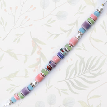 Ceramic Bead Strand in Pretty Pastel Party