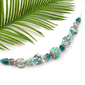 Bead Strand in Teal Tulip