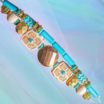Wood & Turquoise Bead Strand Duo in Tucson Treasure